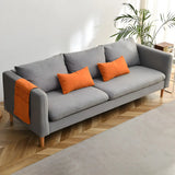 Mint Green Faux Cashmere Pillow Back Storage Sofa Image - 24