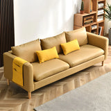 Mint Green Faux Cashmere Pillow Back Storage Sofa Image - 30