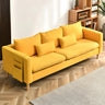Mint Green Faux Cashmere Pillow Back Storage Sofa Image - 7