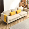 Mint Green Faux Cashmere Pillow Back Storage Sofa Image - 9