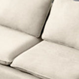 Mint Green Flannel Fabric Pillow Back Square Arm Sofa Image - 14