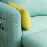 Mint Green Removable Cushion Cotton Linen Storage Sofa Image - 6