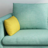 Mint Green Removable Cushion Cotton Linen Storage Sofa Image - 7