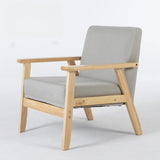Mint Green Scratch Resistant Linen Fixed Back Arm Chair Image - 11