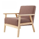 Mint Green Scratch Resistant Linen Fixed Back Arm Chair Image - 12