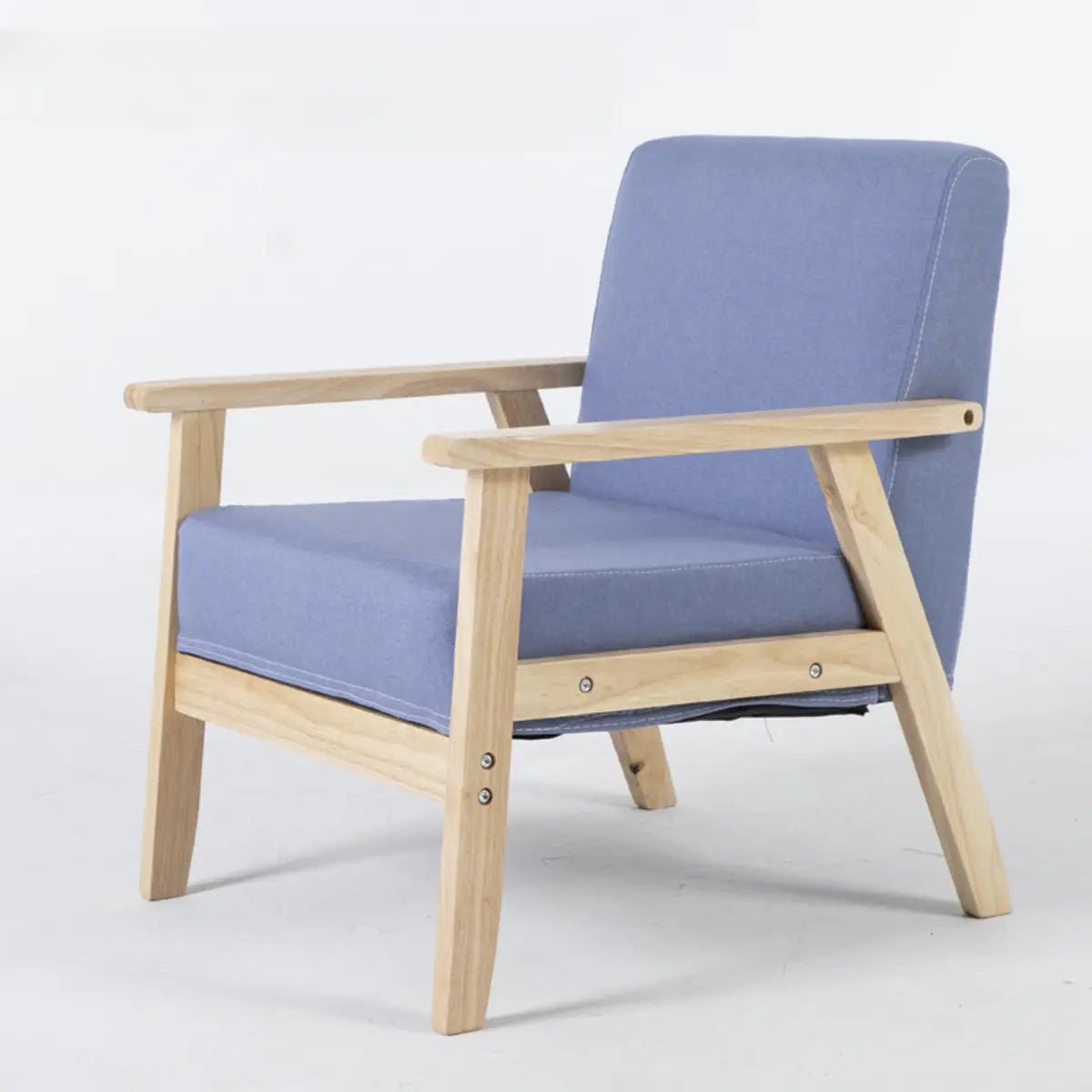 Mint Green Scratch Resistant Linen Fixed Back Arm Chair Image - 13
