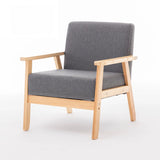 Mint Green Scratch Resistant Linen Fixed Back Arm Chair Image - 16