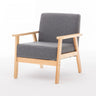 Mint Green Scratch Resistant Linen Fixed Back Arm Chair Image - 16