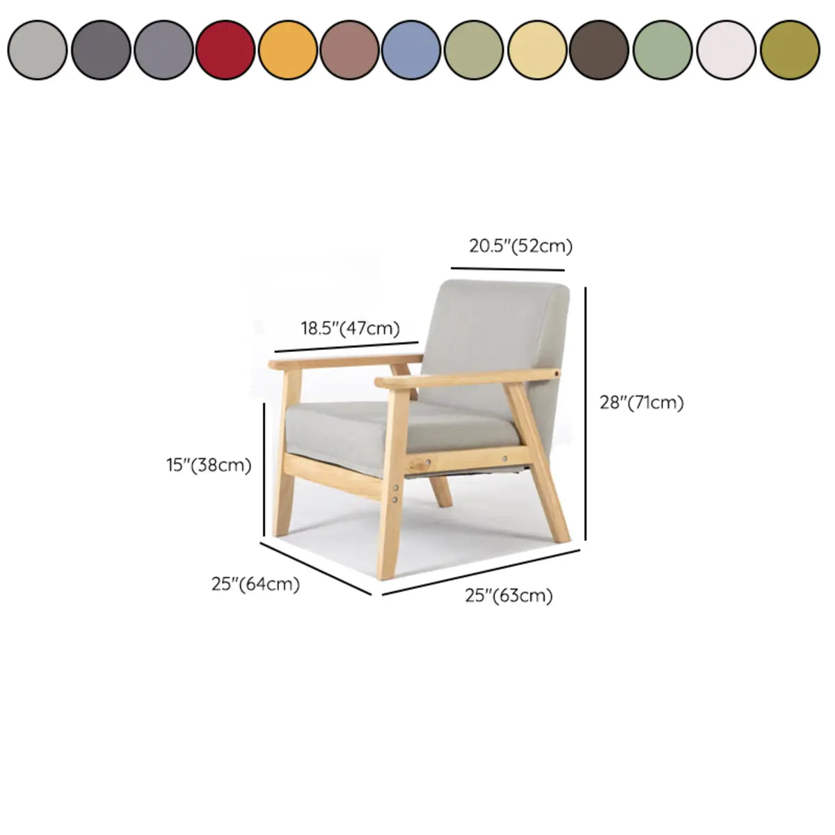 Mint Green Scratch Resistant Linen Fixed Back Arm Chair 