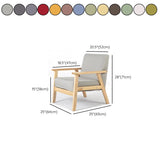 Mint Green Scratch Resistant Linen Fixed Back Arm Chair #size