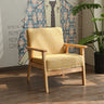 Mint Green Scratch Resistant Linen Fixed Back Arm Chair Image - 3
