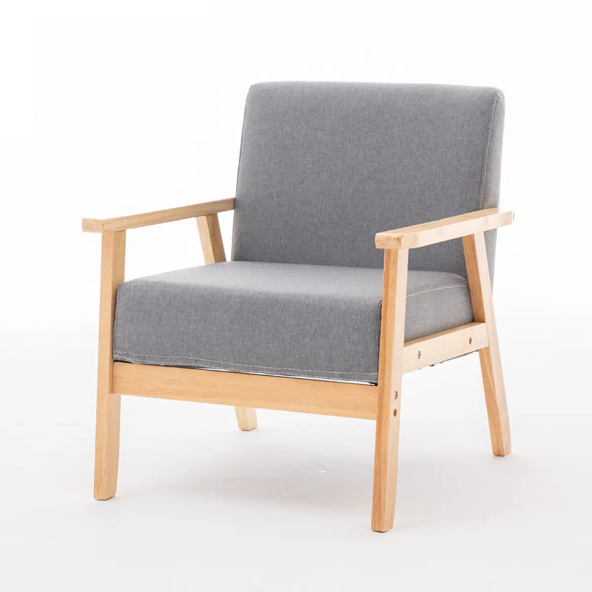 Mint Green Scratch Resistant Linen Fixed Back Arm Chair Image - 8