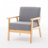 Mint Green Scratch Resistant Linen Fixed Back Arm Chair Image - 8