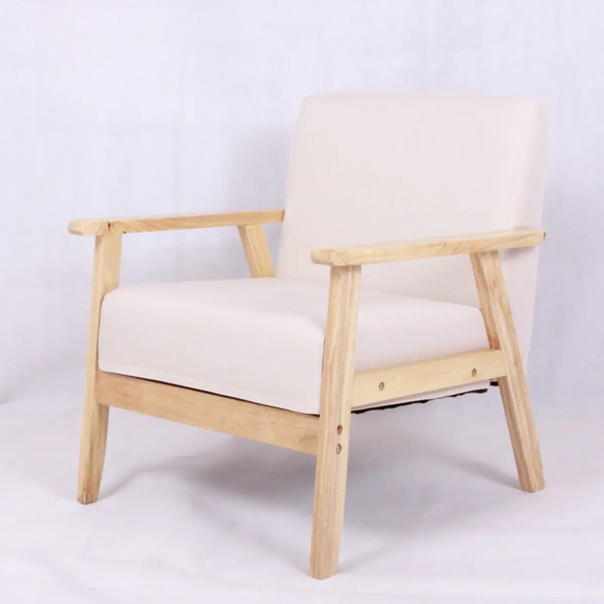 Mint Green Scratch Resistant Linen Fixed Back Arm Chair Image - 9