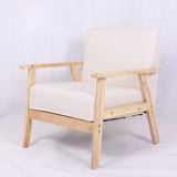Mint Green Scratch Resistant Linen Fixed Back Arm Chair Image - 9