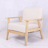 Mint Green Scratch Resistant Linen Fixed Back Arm Chair Image - 9