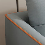 Mint Green Stain Resistant Tuxedo Arm Pillow Back Sofa Image - 17