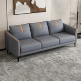Mint Green Stain Resistant Tuxedo Arm Pillow Back Sofa Image - 2