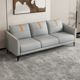 Mint Green Stain Resistant Tuxedo Arm Pillow Back Sofa Image - 4