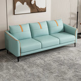 Mint Green Stain Resistant Tuxedo Arm Pillow Back Sofa Image - 7