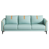Mint Green Stain Resistant Tuxedo Arm Pillow Back Sofa Image - 8