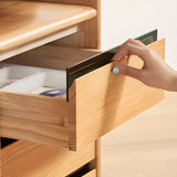 Mobile Vertical Wood Drawers Filing Cabinet with Wheels Image - 8