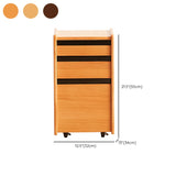 Mobile Vertical Wood Drawers Filing Cabinet with Wheels #size