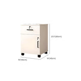 Mobile Vertical Wood Light Gray Storage Filing Cabinet Image - 21