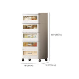 Mobile White Tip Resistant Kids Nightstand with Drawers Image - 17