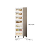 Mobile White Tip Resistant Kids Nightstand with Drawers Image - 20