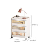 Mobile White Tip Resistant Kids Nightstand with Drawers Image - 23