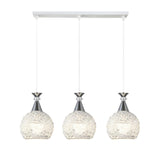 Modern 3-Light Adjustable Sliver Globe Island Light Image - 6