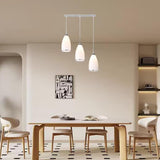 Modern 3-Light White Glass Pendant Island Lighting Image - 5