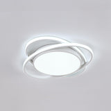 Modern 3 Lights Gold Metal Circle LED Flush Mount Light Image - 2