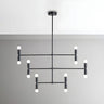 Modern 3 Tiers Linear Sputnik LED Pendant Chandelier Image - 1