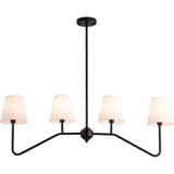 Modern 4-Light Black Cone Dining Room Island Light Image - 2