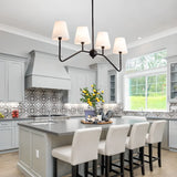Modern 4-Light Black Cone Dinging Room Island Light Image - 3