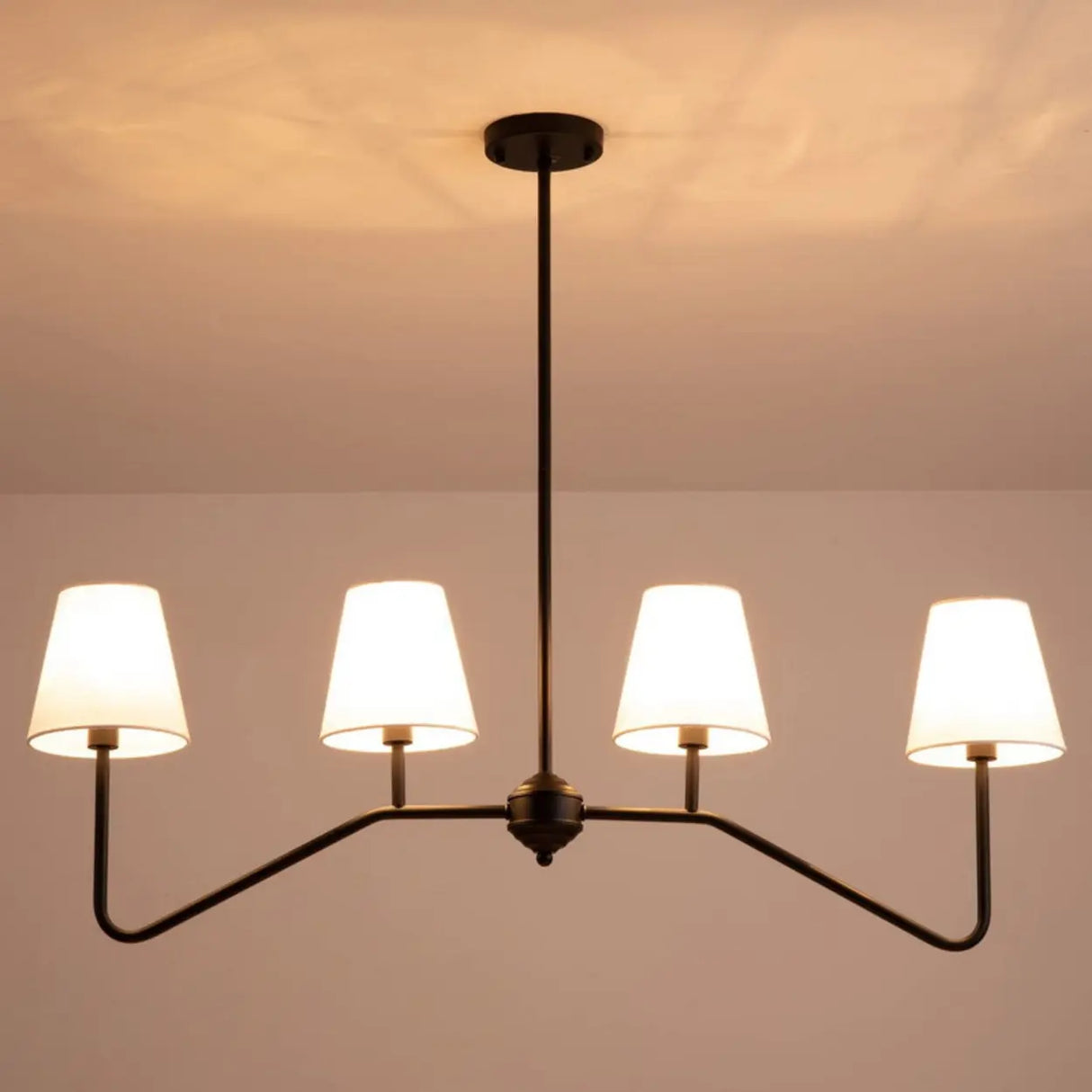Modern 4-Light Black Cone Dinging Room Island Light Image - 6