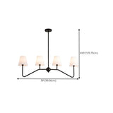 Modern 4-Light Black Cone Dinging Room Island Light #size