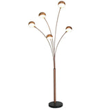 Modern 5-Light Stainless Steel Dome Tree Arc Floor Lamp Image - 4