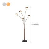 Modern 5-Light Stainless Steel Dome Tree Arc Floor Lamp #size