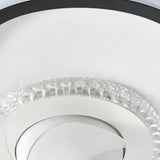 Modern 7 Blade Geometric Ceiling Fan with LED Light Image - 14