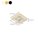 Modern 7 Blade Geometric Ceiling Fan with LED Light Image - 26