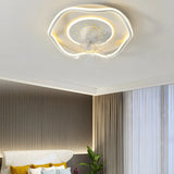 Modern 7 Blade Geometric Ceiling Fan with LED Light Image - 6