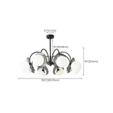 Modern 8-Light Black Metal Ball Glass Chandelier  Image - 18