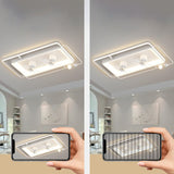 Modern ABS Blades Stepless Dimming Ceiling Fan Light Image - 14