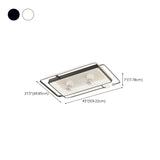 Modern ABS Blades Stepless Dimming Ceiling Fan Light #size