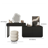 Modern Abstract Black Wood Bedroom LED Mirror Makeup Vanity Image - 27