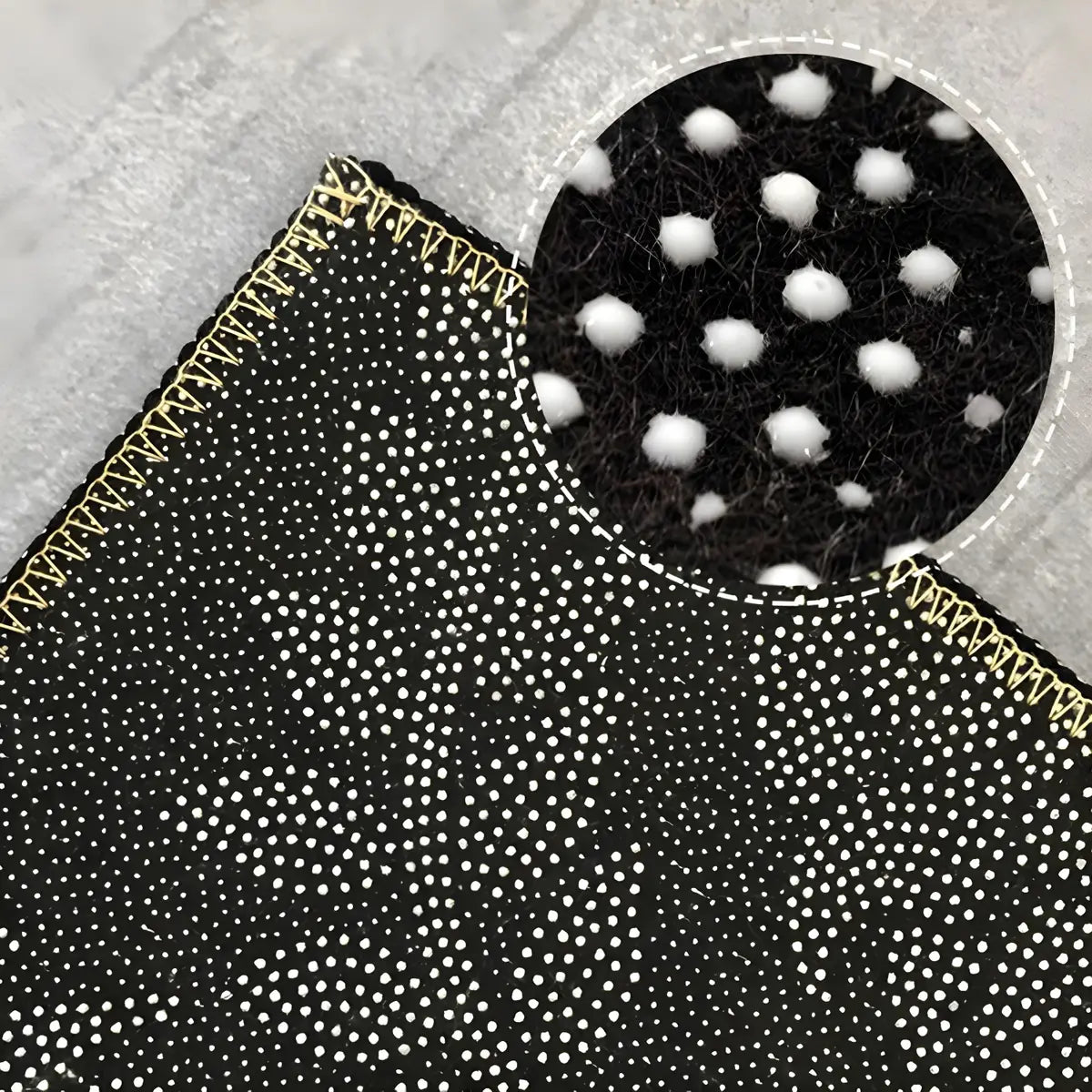 Modern Abstract Polyester Black and Gold Area Rug Image - 8
