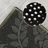 Modern Abstract Polyester Black and Gold Area Rug Image - 8